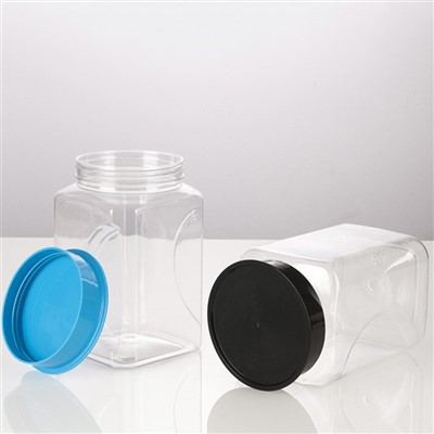 Plastkrukker med lokk til mat